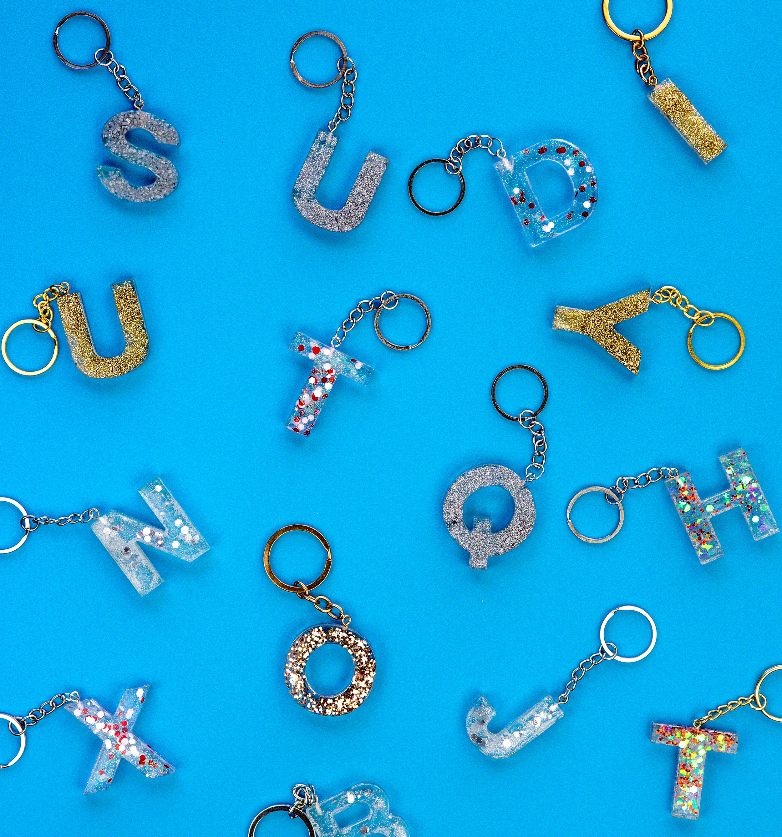 Resin Letter Keychain